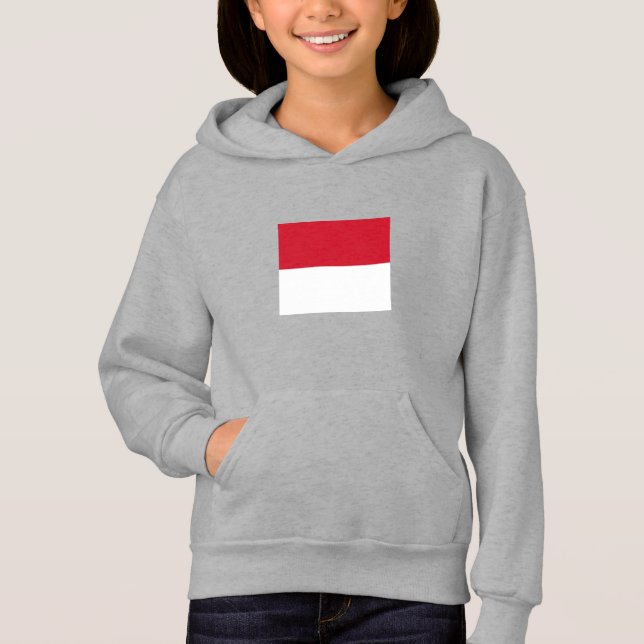 Monaco-Flagge Hoodie (Vorderseite)