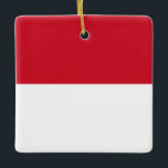 Monaco-Flagge Keramikornament<br><div class="desc">Anpassbare World Flag Produkte - Bitte fühlen Sie sich frei,  Ihren eigenen Text hinzuzufügen.</div>