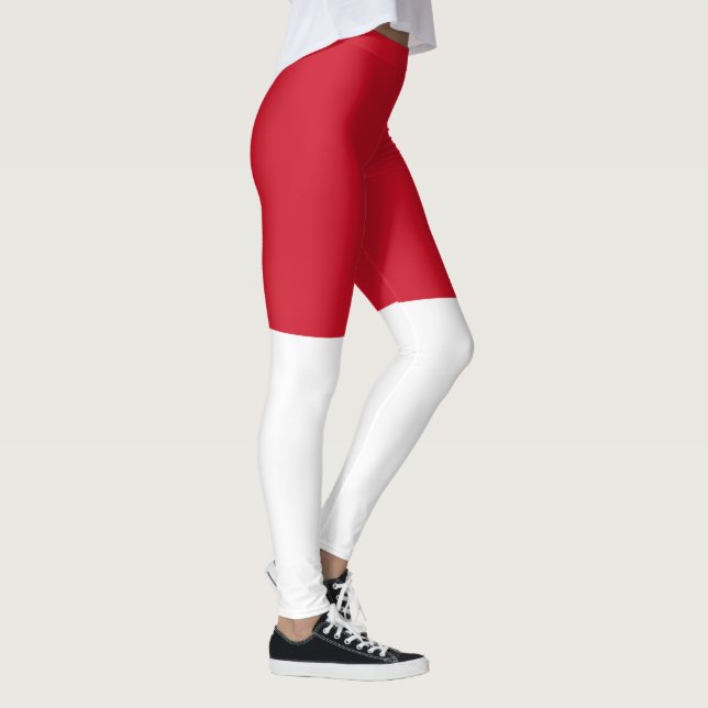 Monaco-Flagge Leggings (Rechts)