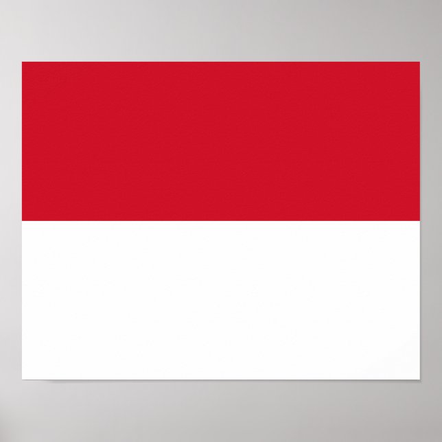Monaco-Flagge Poster (Vorne)