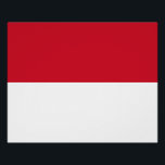 Monaco-Flagge Poster<br><div class="desc">Patriotische Flagge von Monaco.</div>