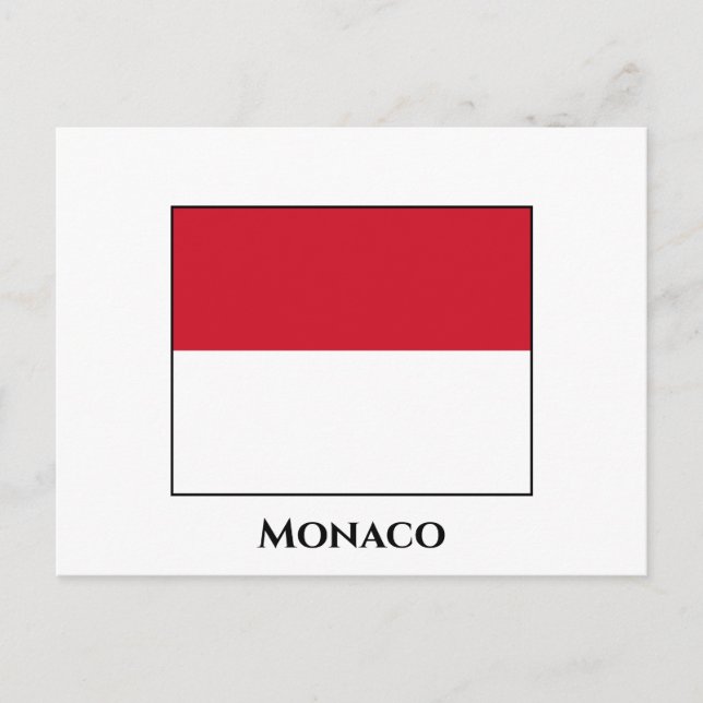 Monaco-Flagge Postkarte (Vorderseite)