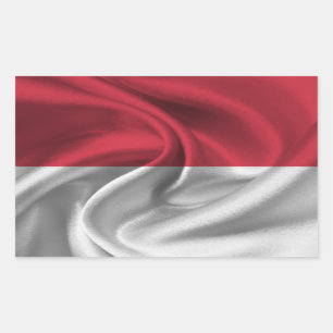 Monaco-Flagge Rechteckiger Aufkleber