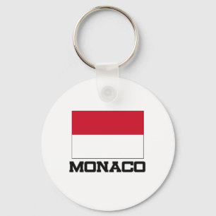 Monaco-Flagge Schlüsselanhänger