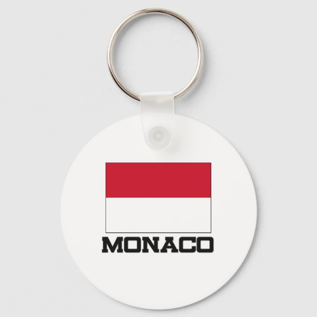 Monaco-Flagge Schlüsselanhänger (Vorderseite)
