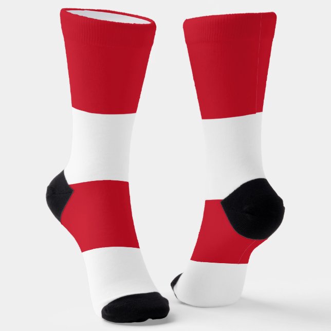 Monaco-Flagge Socken (Gewinkelt)