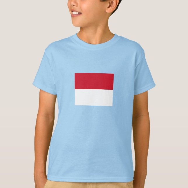 Monaco-Flagge T-Shirt (Vorderseite)