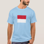 Monaco-Flagge T-Shirt<br><div class="desc">Patriotische Flagge von Monaco.</div>