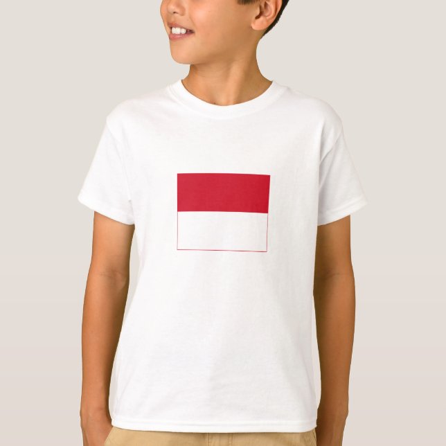Monaco-Flagge T-Shirt (Vorderseite)