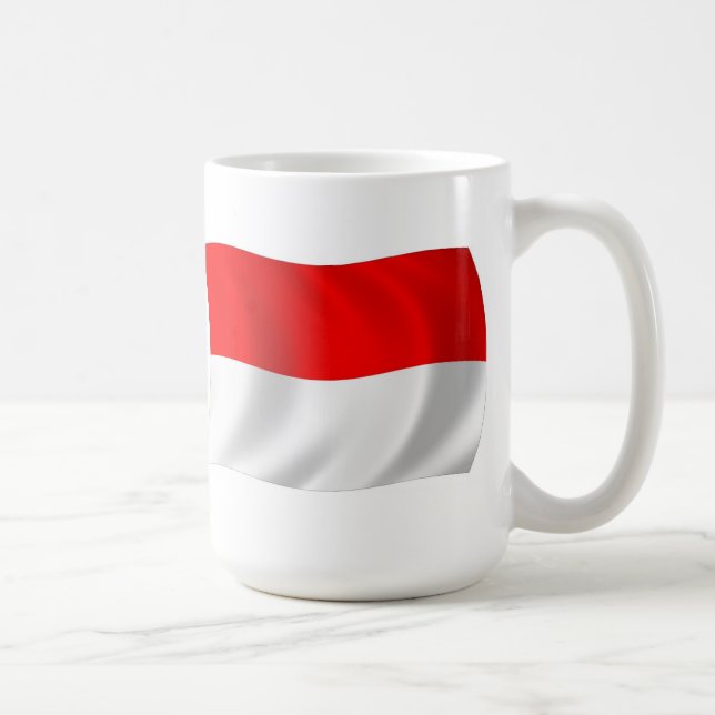 Monaco-Flagge Tasse (Rechts)