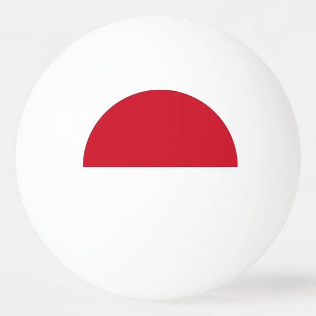 Monaco-Flagge Tischtennisball (Rückseite)