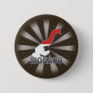 Monaco-Flaggen-Karte 2,0 Button
