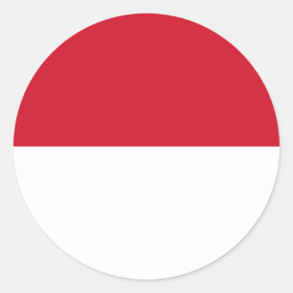Monaco-Flaggenaufkleber Runder Aufkleber