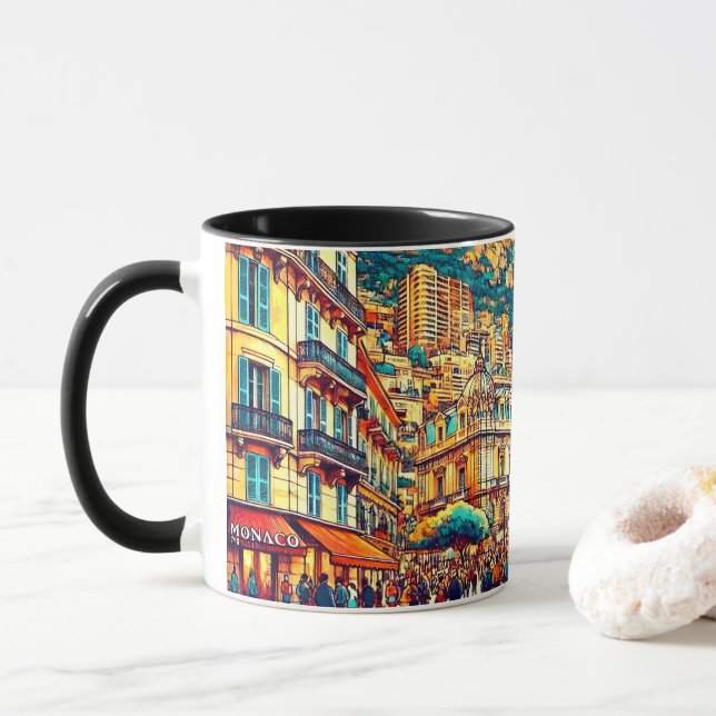 Monaco, Glamour, der nie fades Tasse (Mit Donut)