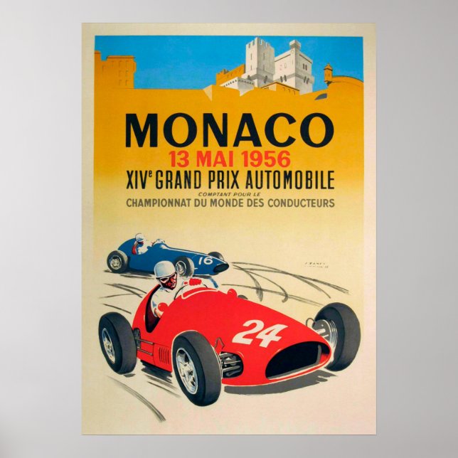 Monaco, Grand Prix 1956 Poster (Vorne)