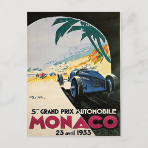 Monaco Grand Prix Automobil Postkarte