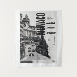 Monaco Grand Prix F1 Flagge Wandteppich