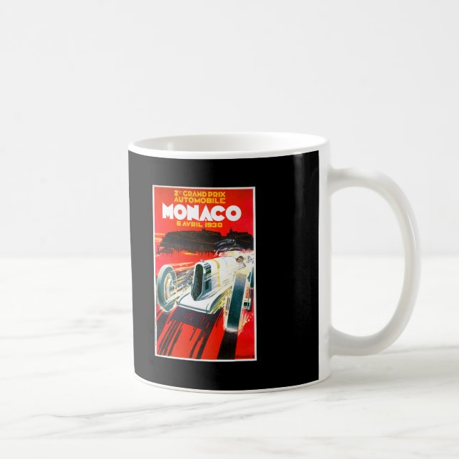 Monaco Grand Prix Race~ Vintage Automobilwerbung Kaffeetasse (Rechts)