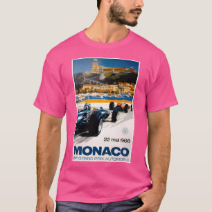 Monaco Grand Prix Vintag 1966 Auto Racing Print T-Shirt