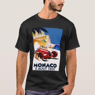 MONACO GRAND PRIX Vintages Auto Racing Werbung T-Shirt