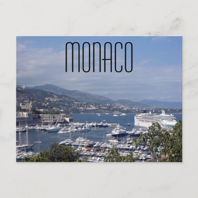 Monaco-Hafen Postkarte (Vorderseite)