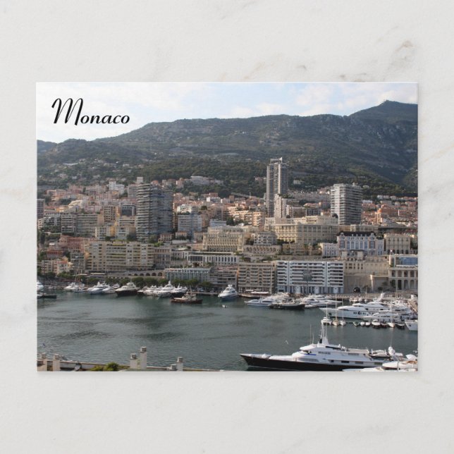 Monaco-Hafen Postkarte (Vorderseite)