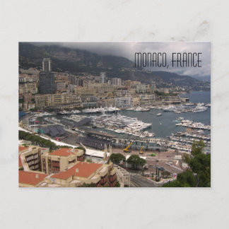 Monaco Hafen und Luxusyachten Französische Riviera Postkarte