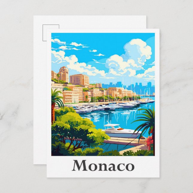 Monaco Kunst, Dichtung und Musik Postkarte (Vorne/Hinten)