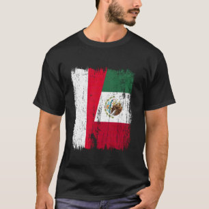 Monaco Mexiko Halbflagge Monacan mexikanisches Erb T-Shirt