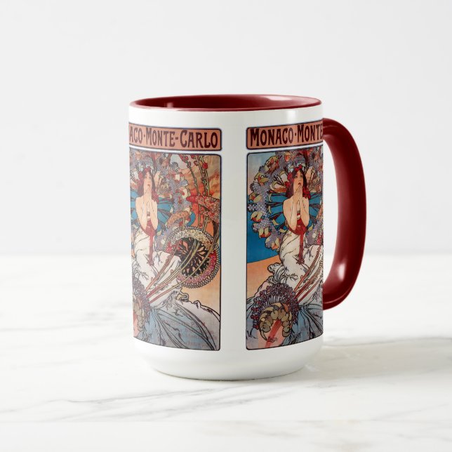 Monaco Monte Carlo , Alfons Mucha Tasse (VorderseiteRechts)