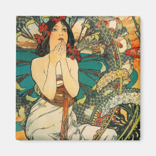Monaco Monte Carlo Alphonse Mucha Magnet
