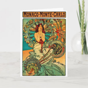 Monaco Monte Carlo Art Nouvelle Karte