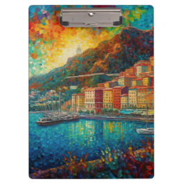 Monaco, Monte-Carlo Bay im Stil von van Gogh Klemmbrett
