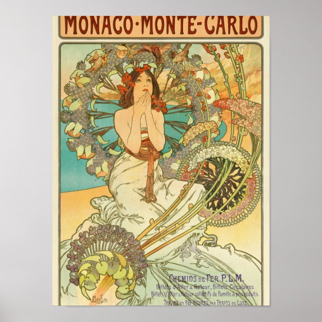 Monaco, Monte-Carlo, Chemins de Fer P.L.M., von Mu Poster (Vorne)