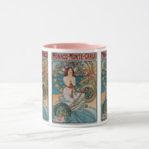 Monaco Monte Carlo - Jugendstil Vintage Frau Tasse