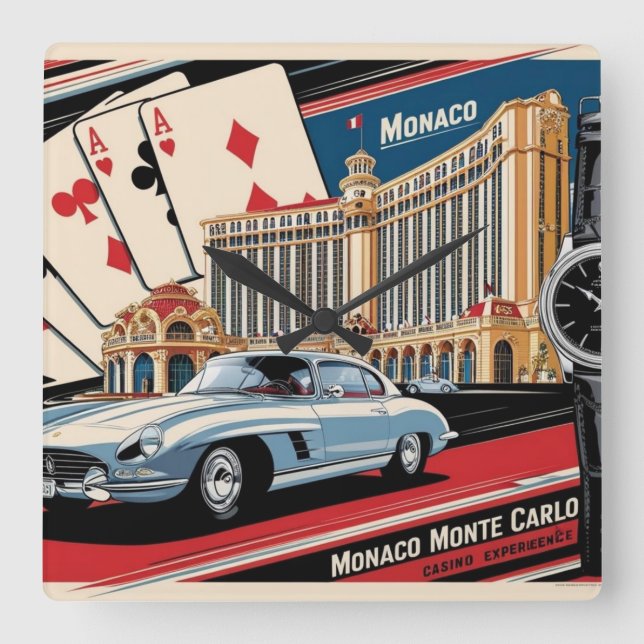 Monaco Monte Carlo Luxusauto Uhr  (Vorderseite)