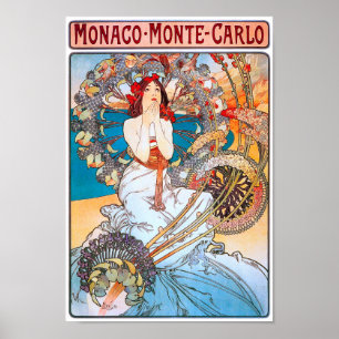 Monaco, Monte-Carlo, Mucha Poster
