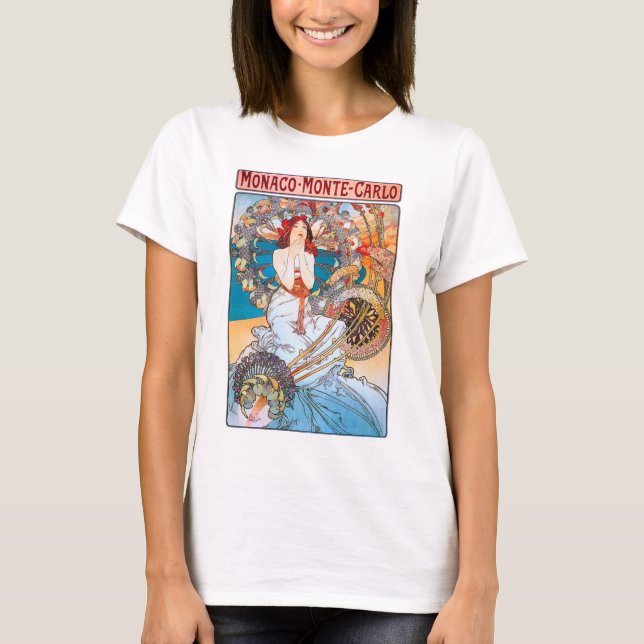 Monaco, Monte-Carlo, Mucha T-Shirt (Vorderseite)