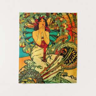 Monaco Monte Carlo Poster von Alphonse Mucha Wandteppich