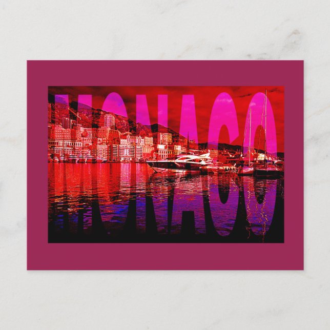 Monaco Monte Carlo Postkarte (Vorderseite)