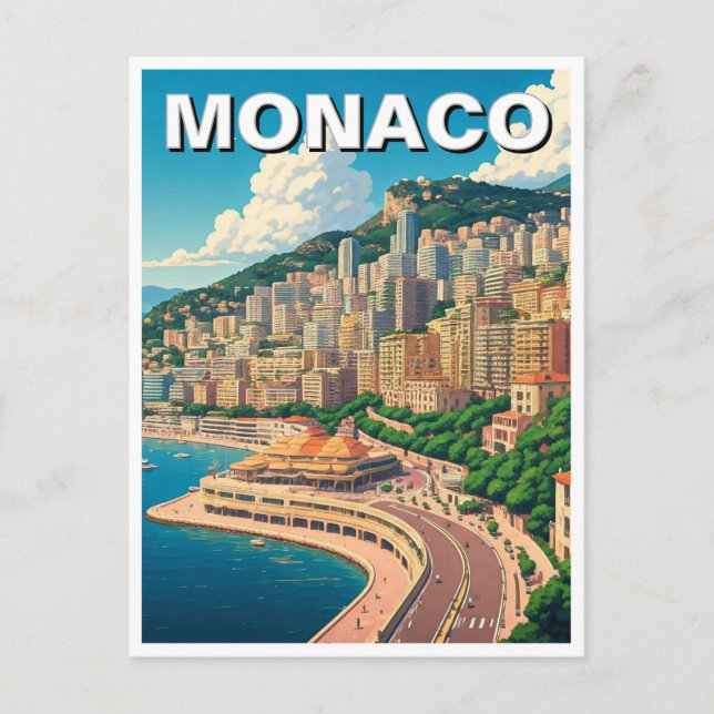Monaco Monte Carlo Postkarte (Vorderseite)
