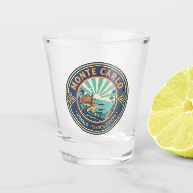 Monaco Monte Carlo Schnapsglas (Vorderseite)