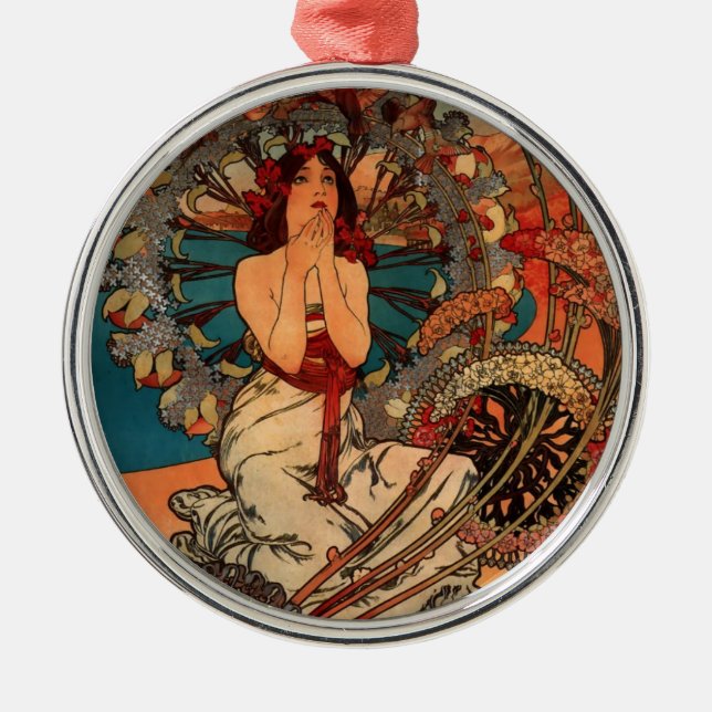 Monaco Monte Carlo Silbernes Ornament (Vorne)