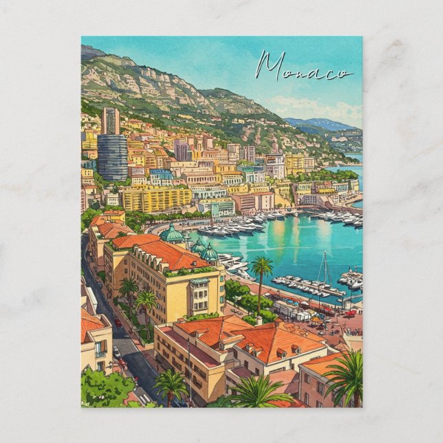 Monaco Monte Carlo - The Restaurant Postkarte (Vorderseite)