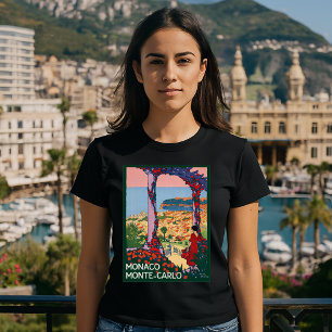 Monaco Monte-Carlo Vintag 1922 Tourismus T-Shirt
