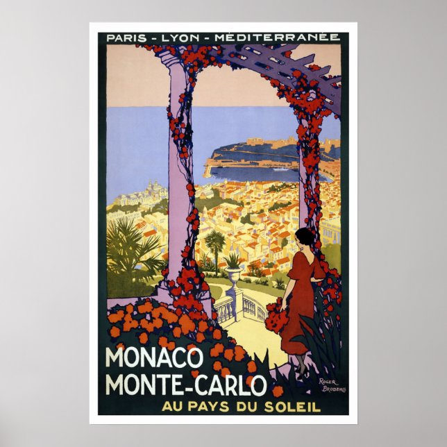 Monaco Monte Carlo Vintage Poster (Vorne)