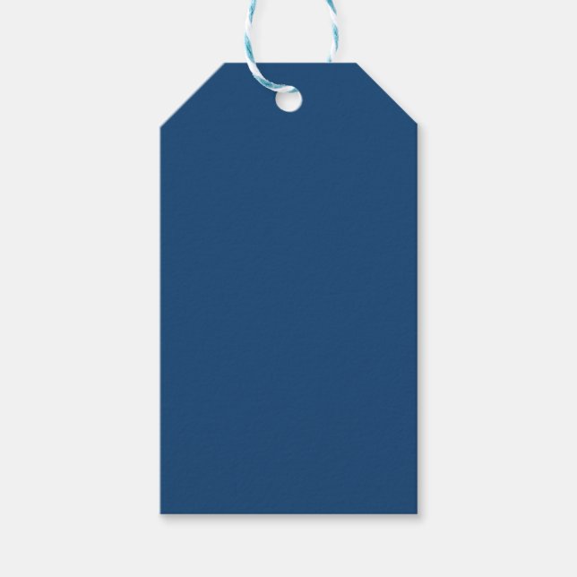 Monaco Noble Blue Solid Color Geschenkanhänger (Vorderseite)