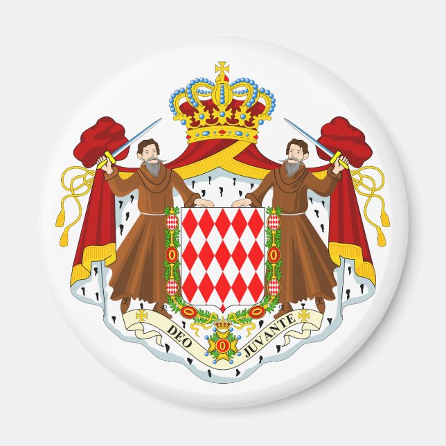 Monaco-Offizielle Wappen-Heraldry-Symbol Magnet (Vorne)