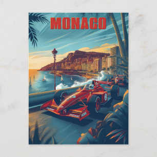 Monaco Oldtimer-Autorennen Postkarte
