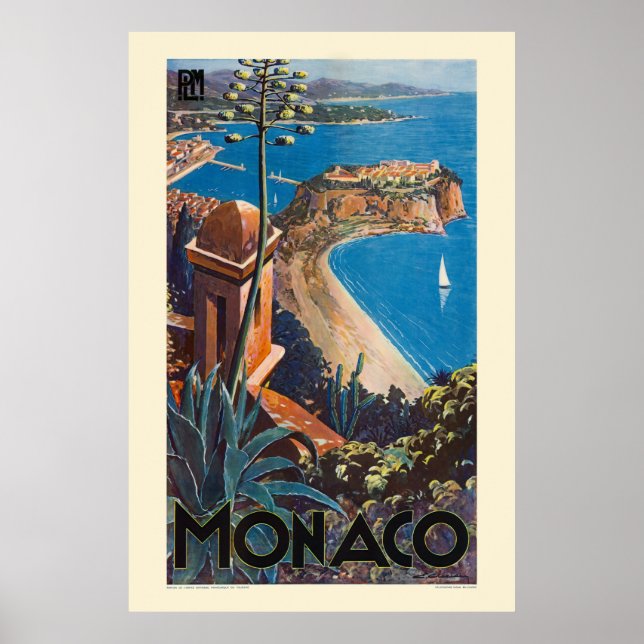 Monaco PLM Vintage Poster 1925 (Vorne)